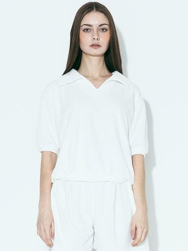 Terry Collar T-Shirt _ White - AGENTPEEK - Modalova