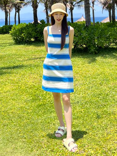 Roma Stripe Sleeveless Mini Dress - AND YOU - Modalova