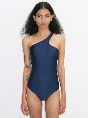 Unbalanced Hole Swimsuit - Navy - DIAGONAL - Modalova