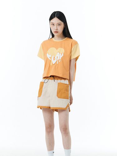 Color Block Shorts - Beige Yellow - PLAYIAN - Modalova