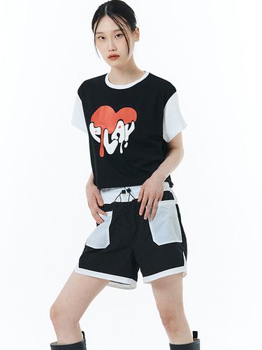 Color Block Shorts - Black White - PLAYIAN - Modalova