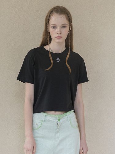 Crop Logo T-Shirt_Black - clet - Modalova