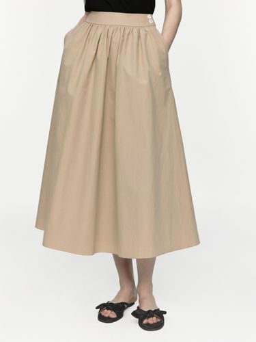 Button Flare Skirt_Beige - DEPOUND - Modalova