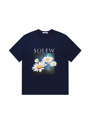 Flower Graphic Short Sleeve T-shirt - SOLEW - Modalova