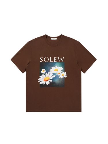 Flower Graphic Short Sleeve T-shirt - SOLEW - Modalova