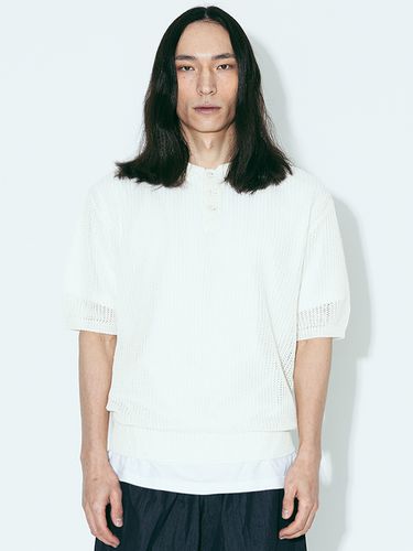 Knitted Collar T-Shirt - AGENTPEEK - Modalova