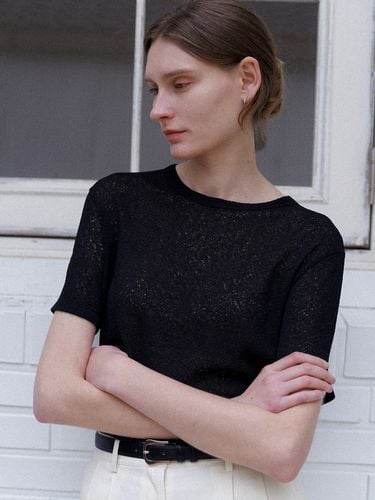 See-through Half Sleeve T-shirt _Black - STEP AROUND - Modalova