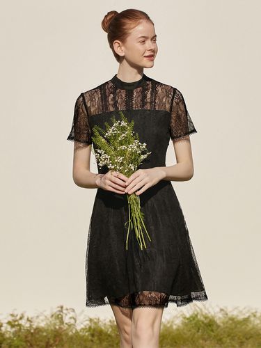 Irene Dress - Black - VALLO DE NERA - Modalova