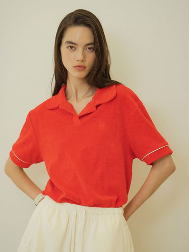 SITP5118 Terry Collar Shirt_Red - Siyazu - Modalova