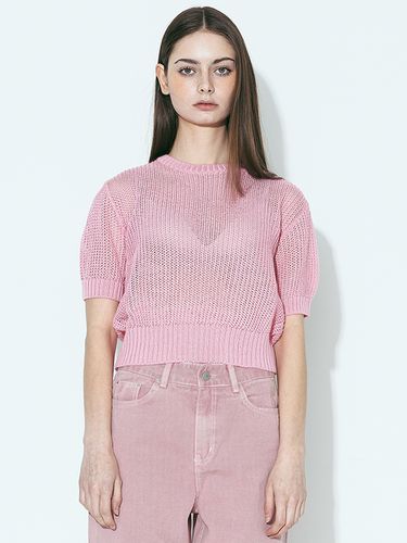 Knitted Round T-Shirts _ Pink - AGENTPEEK - Modalova