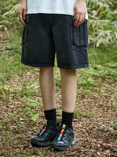 Bermuda Denim Cargo Half Pants - Fluke - Modalova