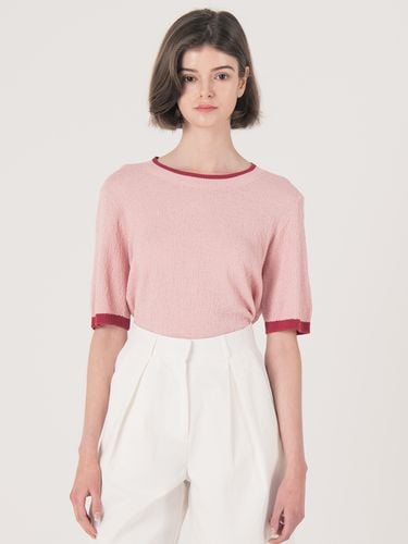 Two Line Round Neck Top - Pink - We’Dee - Modalova