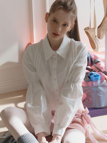 Swan Balloon Blouse_White - LETTER FROM MOON - Modalova