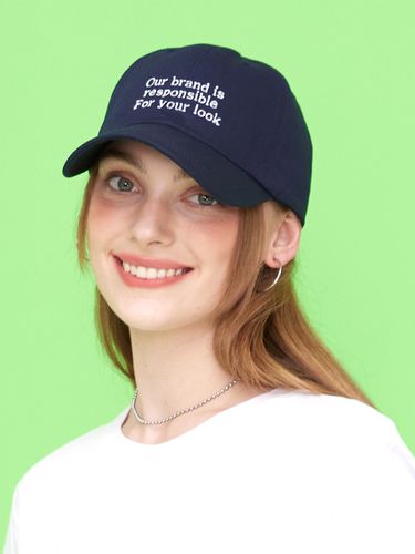 Slogan Embroidered Cotton Ball Cap_ 6 Colors - ULUK - Modalova