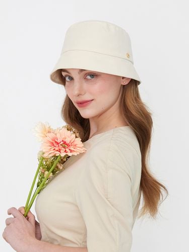 Circle Embellished Tulip Linen Boonie Hat_ 5 Color - ULUK - Modalova