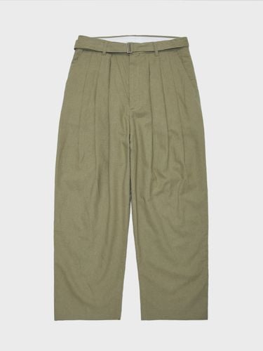 Belted Pleated Linen Trousers _ - TLEYOUNG - Modalova