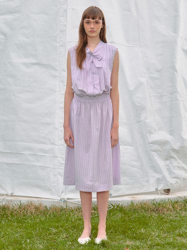 Neck Tie Sleeveless Dress _Light Violet - a.t.corner - Modalova