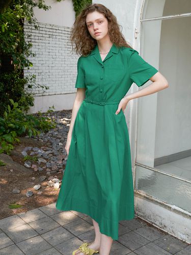 Notched Collar Dress - OLIVE DES OLIVE - Modalova