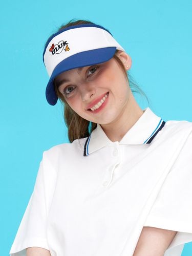 Heart Font Embroidered Contrast Sun Cap_ 4 Colors - ULUK - Modalova