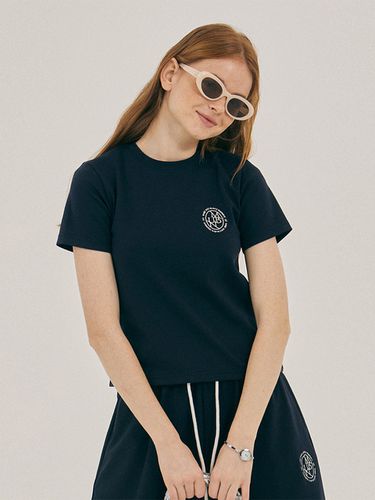 Moment Cool Cotton Embroidery Short Sleeve T-shirt - mellurbane - Modalova