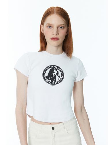 Hard Rock Crop T-shirt_White - MUDIDI - Modalova