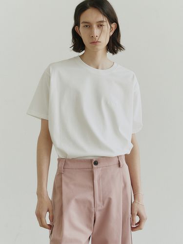 Supima Cotton Lux Half T-Shirt_White - NOIRER - Modalova