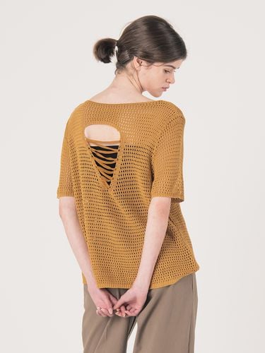 Volume Sleeve Knit Top - Brown - We’Dee - Modalova