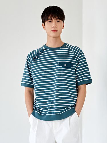 Stripe Unbalance Point Color Raglan T-shirt - CUSTOM US - Modalova