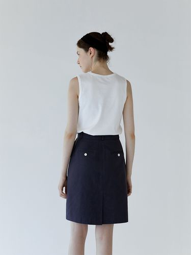 Fatigue Linen Skirt _2 Colors - URAGO - Modalova