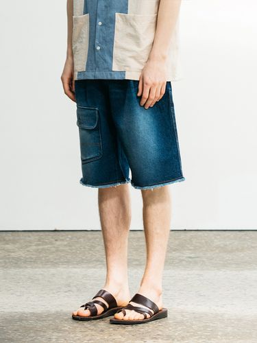 Washed Denim Bermuda Shorts - Blue - OGARP - Modalova