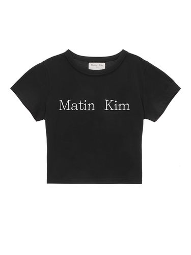 Matin Logo Crop Top _Black - Matin Kim - Modalova