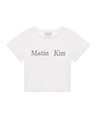 Matin Logo Crop Top _White - Matin Kim - Modalova