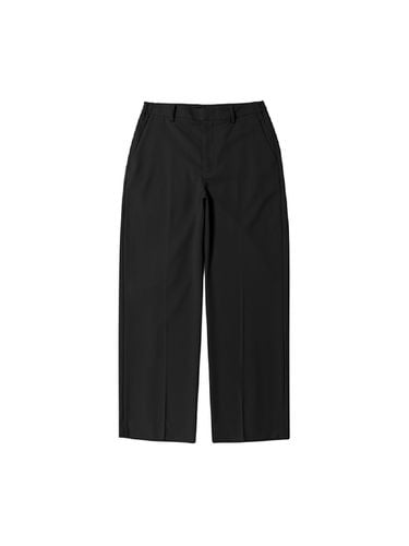 Wide Fitting Slacks Pants _ Black - ADHOC - Modalova