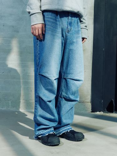 Parachute Washed Denim Pant - Blue - ROOTMOVE - Modalova