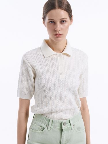 Cable Collar Sweater - Lamerei - Modalova