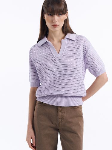 Half Open Collar Sweater_Lavender - Lamerei - Modalova