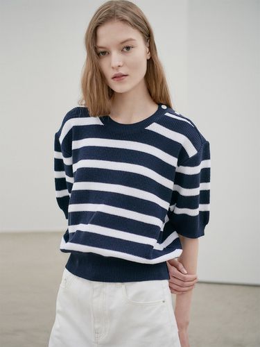 Summer Marine Knit Pullover_Navy - NILBY P - Modalova