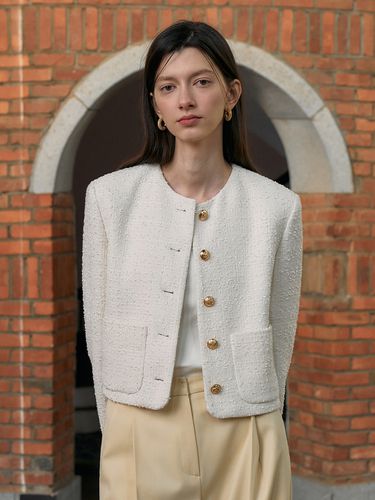 Crop Tweed Jacket - Lamerei - Modalova