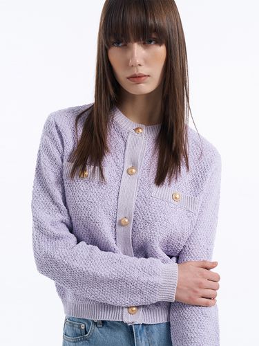 Tweed Crop Cardigan _Lavender - Lamerei - Modalova