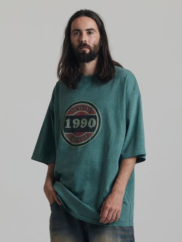 Pigment Over Fit Short Sleeve T-Shirt_Green - OTHERFITS - Modalova