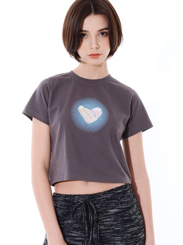 Stone Heart Cropped T-Shirt _ - PIECEMAKER - Modalova