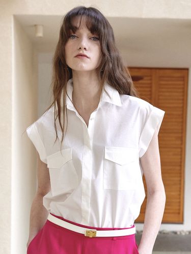 Pocket Point Sleeveless Shirt _White - Mare di mari - Modalova