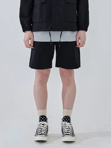 Drawstring Shorts _ Black - ADHOC - Modalova