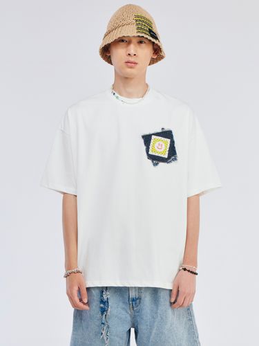 Denim Patch T-Shirt_White - The GREATEST - Modalova