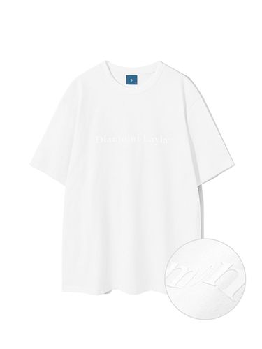 Silicone Logo Short Sleeve T-shirt_White - DIAMOND LAYLA - Modalova