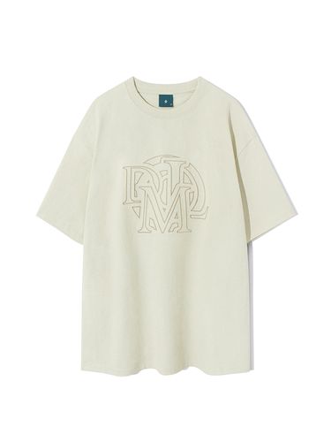 DML Stitch Logo Short Sleeve T-shirt_Beige - DIAMOND LAYLA - Modalova