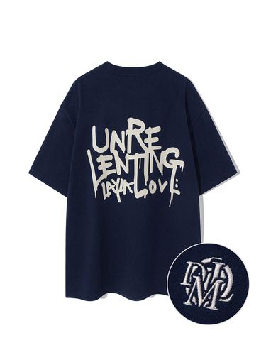 Unrelenting Graffiti short Sleeve T-shirt_Navy - DIAMOND LAYLA - Modalova