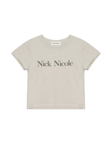 Nicole Classic Logo Crop Tee_Indie Gray - NICK&NICOLE - Modalova