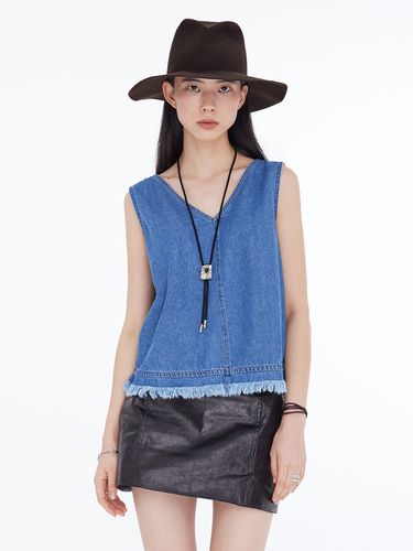 Women Relaxed Denim Vest - Indigo - Wrangler - Modalova