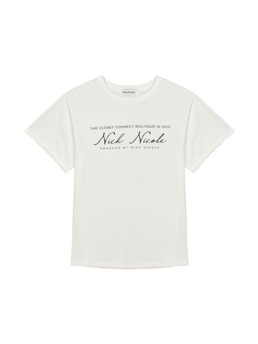 Nicole Lettering Logo Half Tee - NICK&NICOLE - Modalova